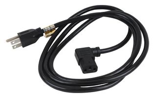 10 A SPC19907 SPC19907 125 VAC NEMA 5-15R IEC 60320 C14 1.8 m Black Pack of 2 Mains Power Cord