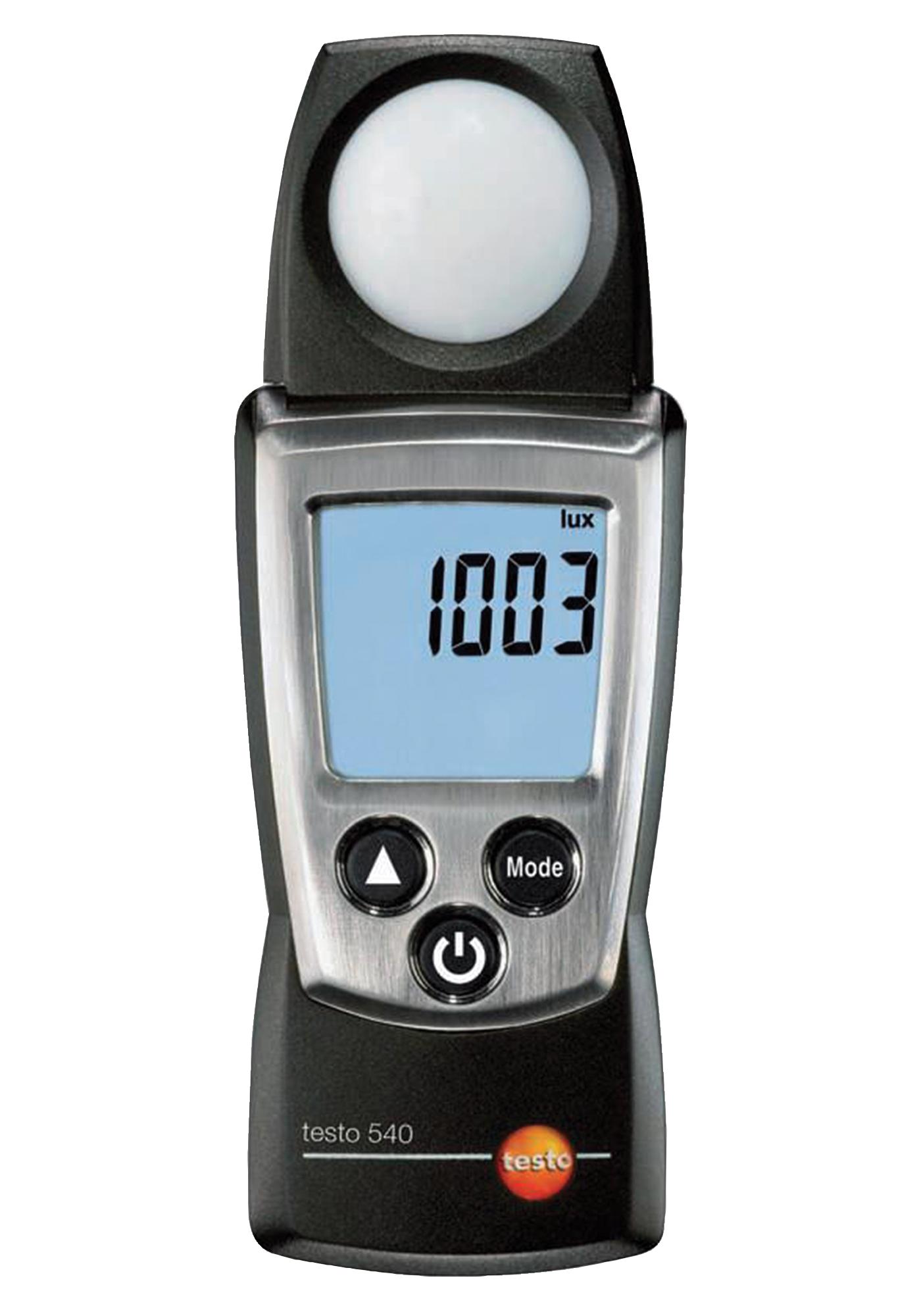 540 Testo Light / Lux Meter, 99999 lx, 10 lx element14 Korea