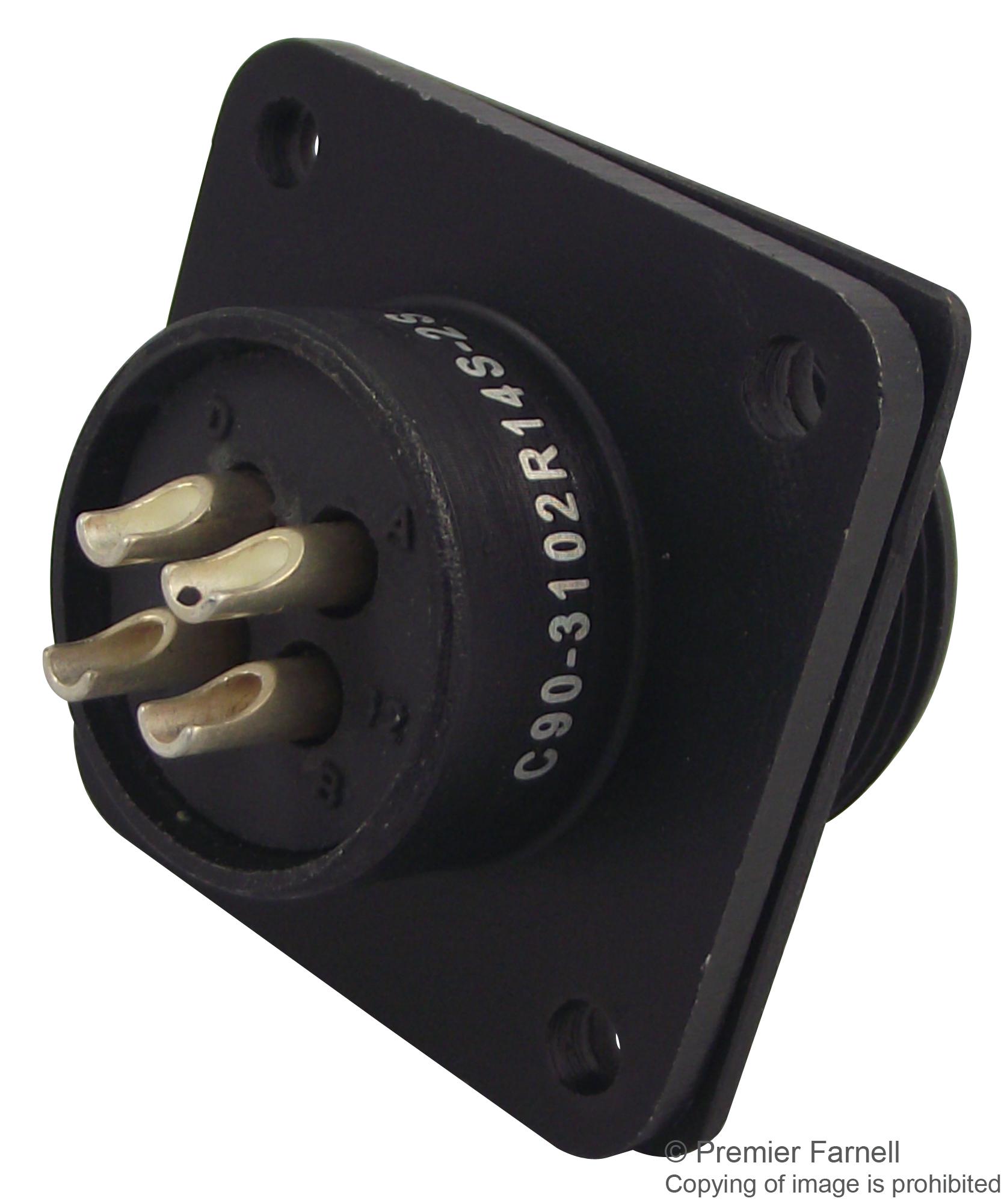 C90-3102R14S-2S - Harwin - Circular Connector, Panel Mount Receptacle ...
