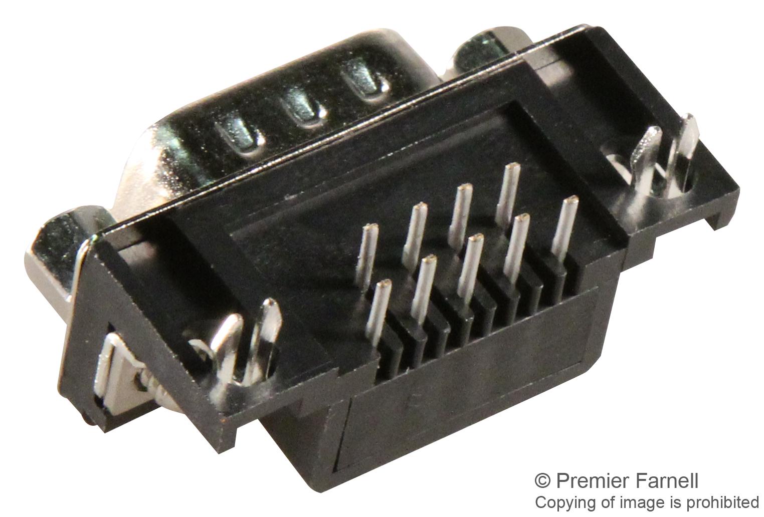 5504F1-09P-02A-03 - Multicomp Pro - D Sub Connector, Right Angle, DB9 ...
