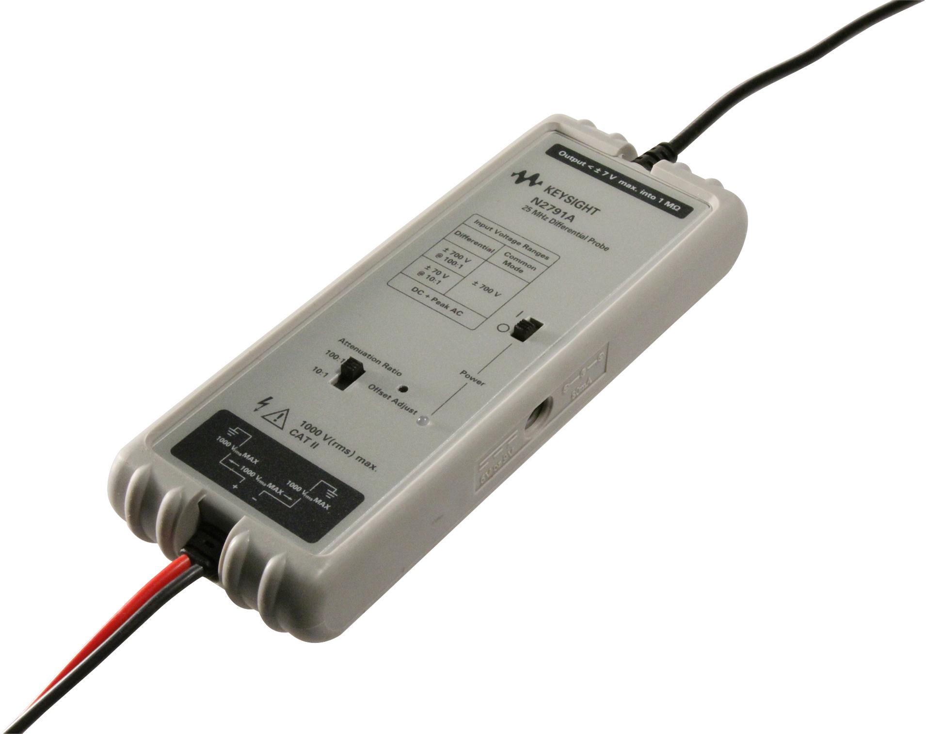 N2791A Keysight Technologies Oscilloscope Probe, HighVoltage Differential Probe, 25 MHz