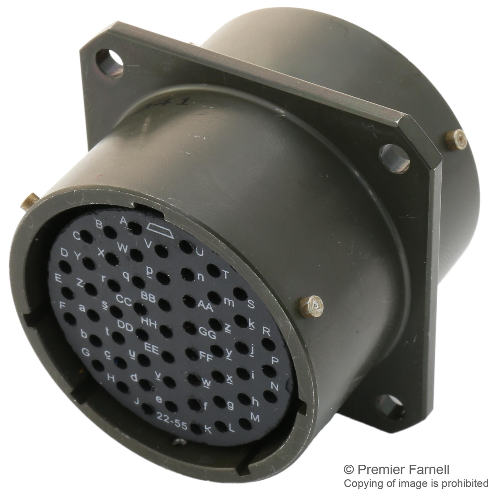 PTB2255PS Amphenol Industrial Circular Connector, PT, MILDTL