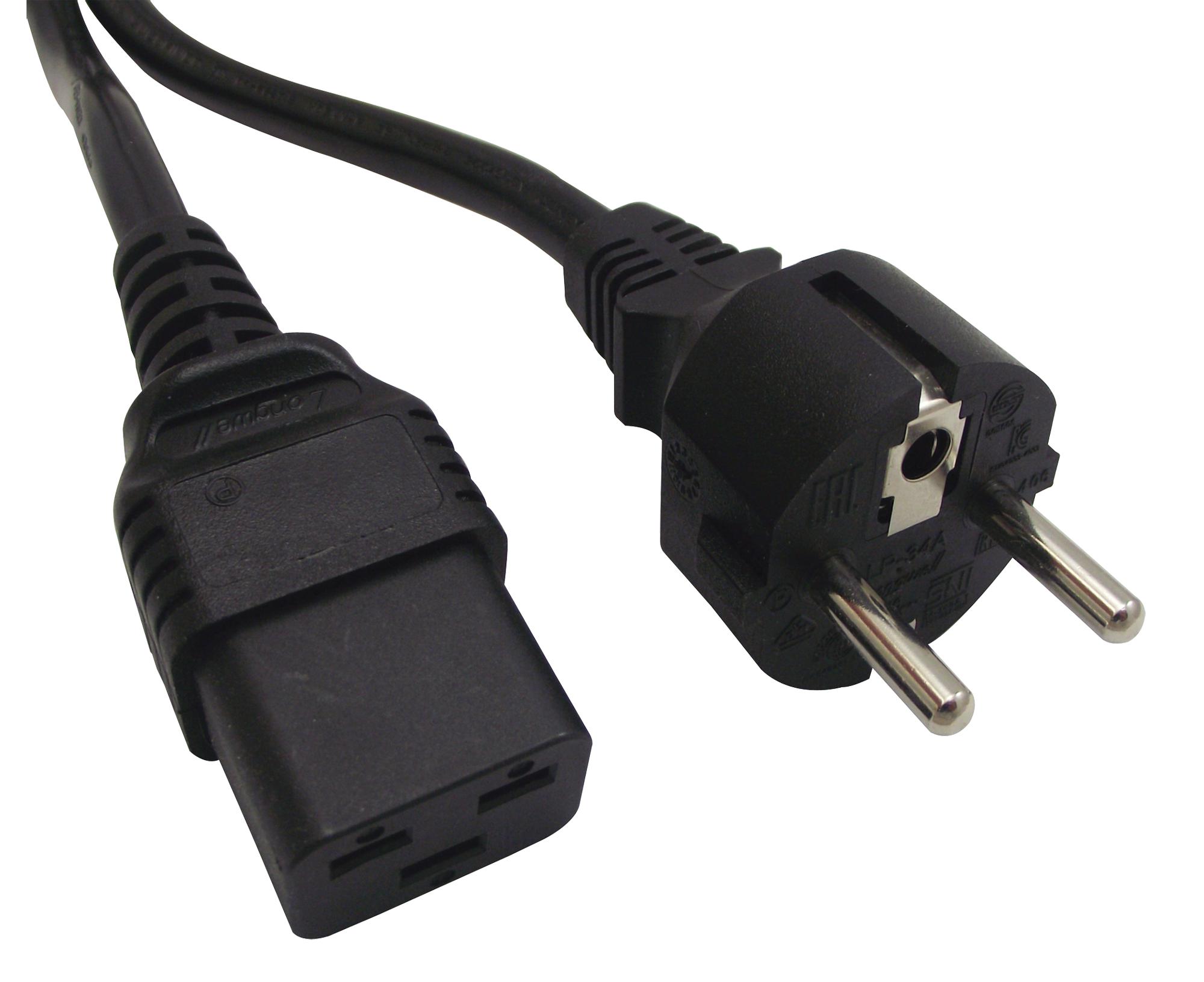 GW-151613 - Multicomp Pro - Mains Power Cord, CEE 7/7 Plug to IEC 60320 .