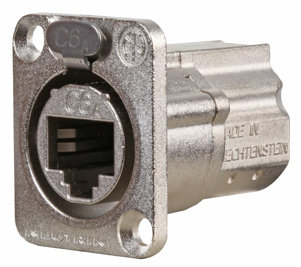NE8FDX-P6 - Neutrik - In-Line Adapter, Panel Mount Feed Through, RJ45 ...