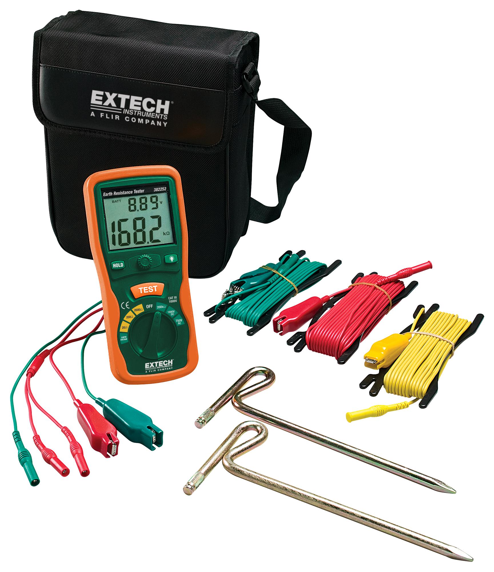 382252 Extech Instruments Earth Ground Tester, 2 and 3 Pole, 20ohm element14 Korea