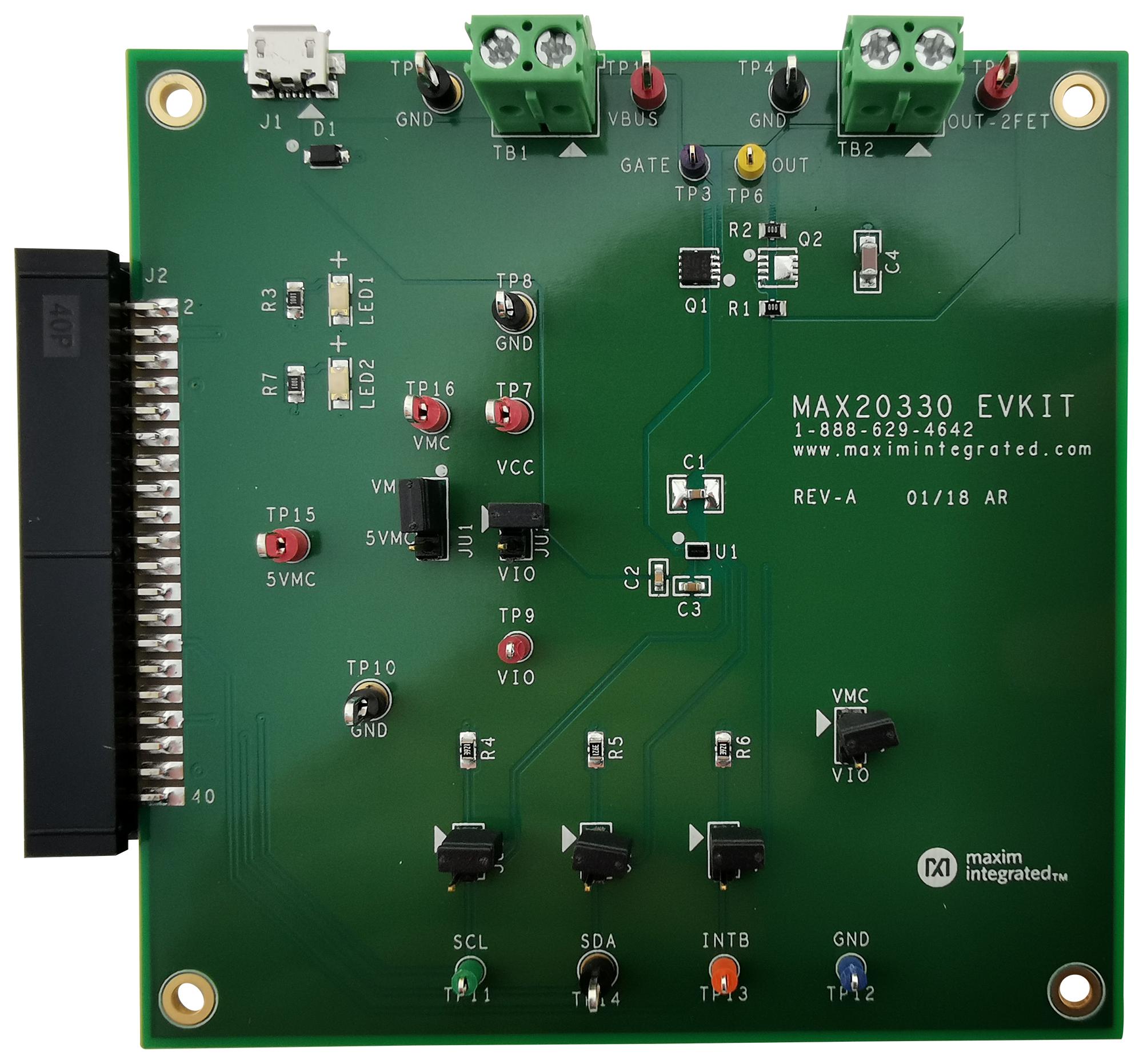 MAX20330EVKIT Analog Devices Evaluation Board, MAX20330