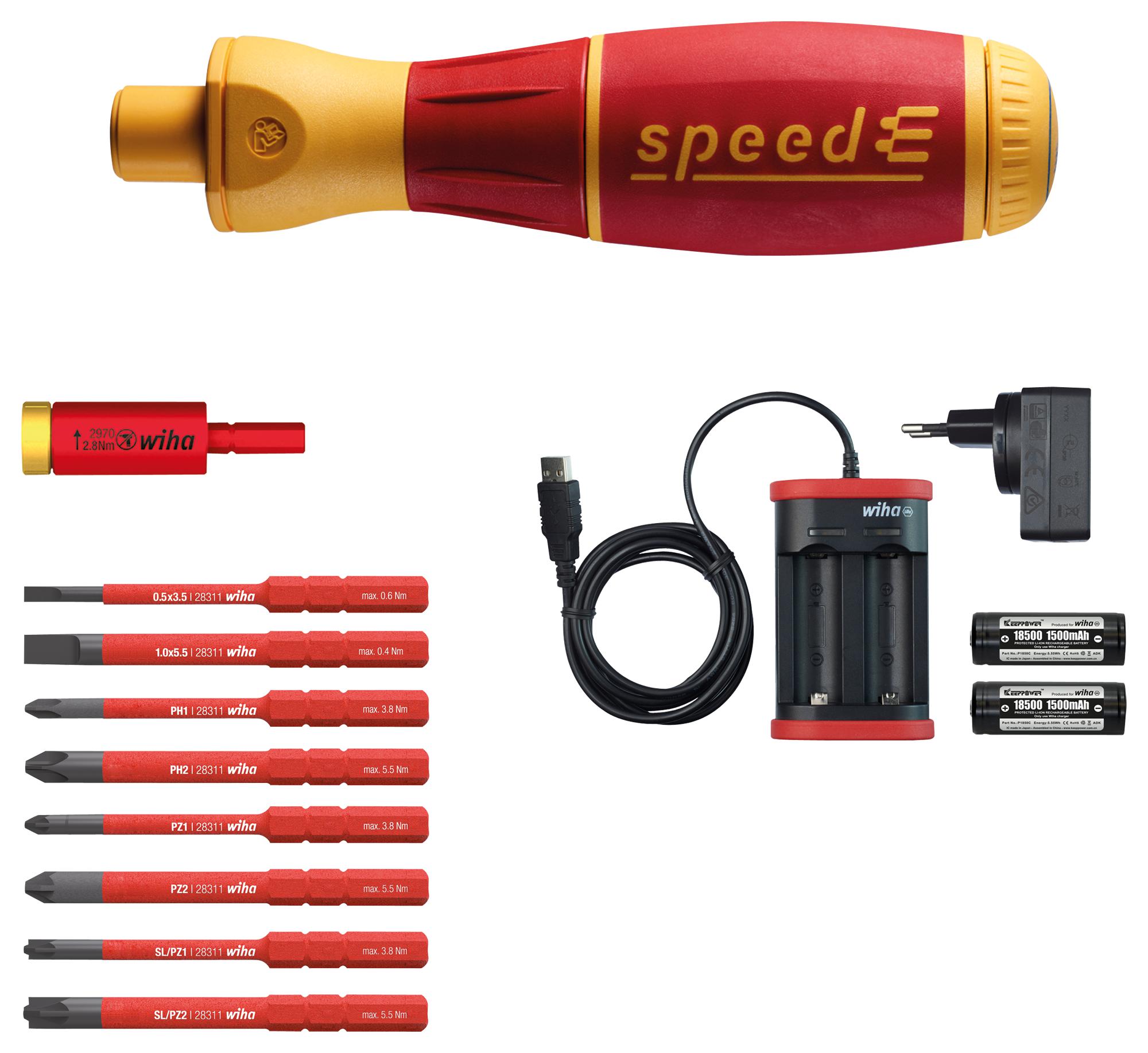 SPEEDE SET 2 UK Wiha Power Screwdriver Kit Cordless speedE
