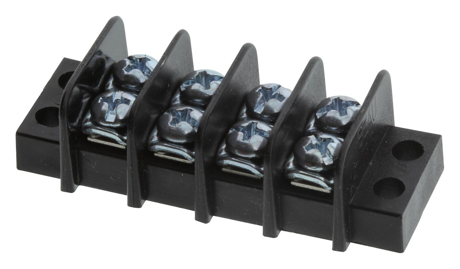 387600304 Molex Panel Mount Barrier Terminal Block, 2 Row, 4 Ways