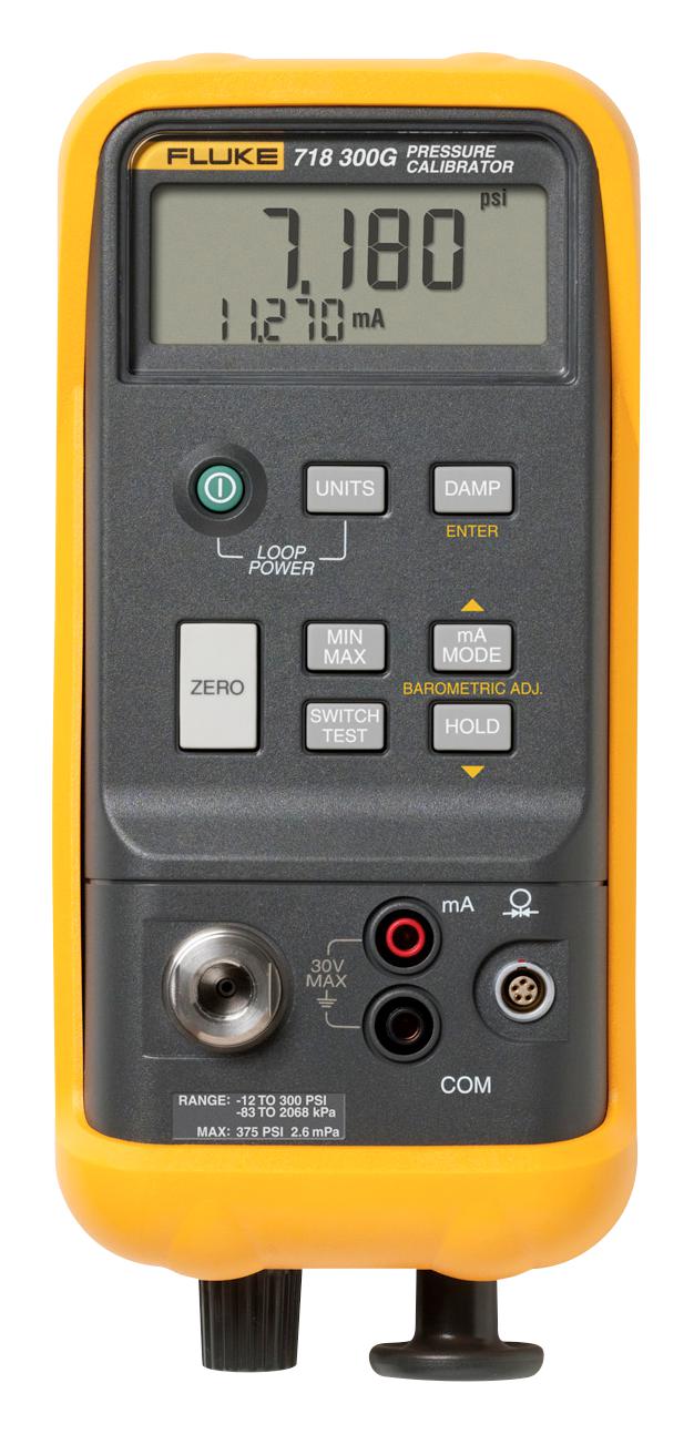 FLUKE 718 100G Fluke Pressure Manometer, 850mbar to 7bar, 0.001