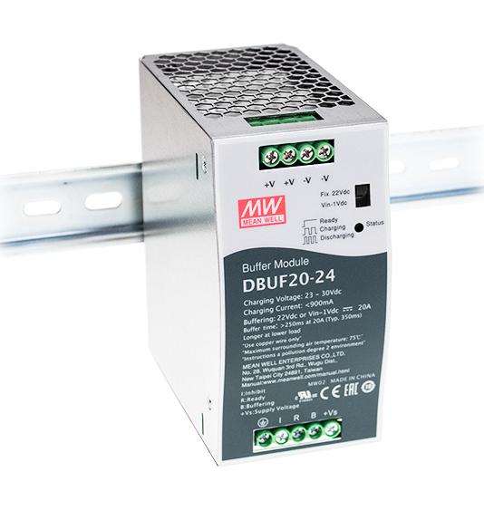 Dc Buffer Module DBUF20-24 - Mean Well - Buffer Module, 24 VDC, 20 A | element14 Korea