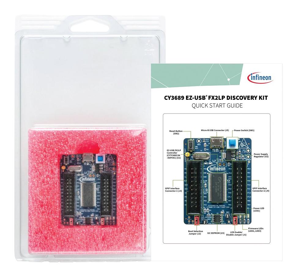 CY3689 - Infineon - Discovery Kit, CY7C68013A -56PVXC, USB Peripheral ...
