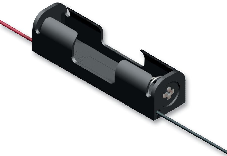 2461 Keystone Battery Holder, AA x 1, Wire Leads element14 Korea