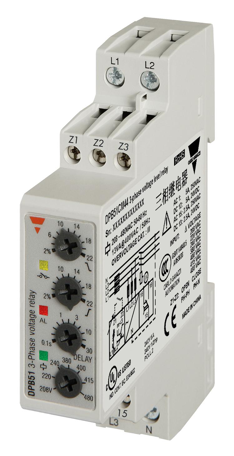 DPB51CM44 Carlo Gavazzi Phase Monitoring Relay, IP20, DPB51 Series