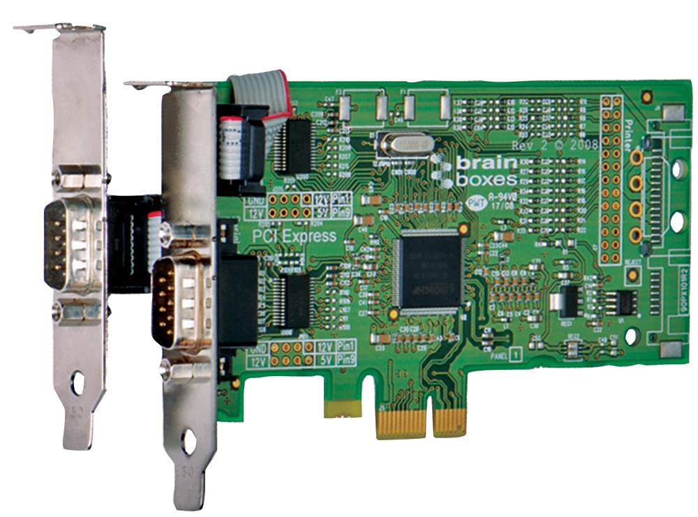 PX101 Brainboxes PCI Express Serial Communications Card, PCIe, Low Profile element14 Korea