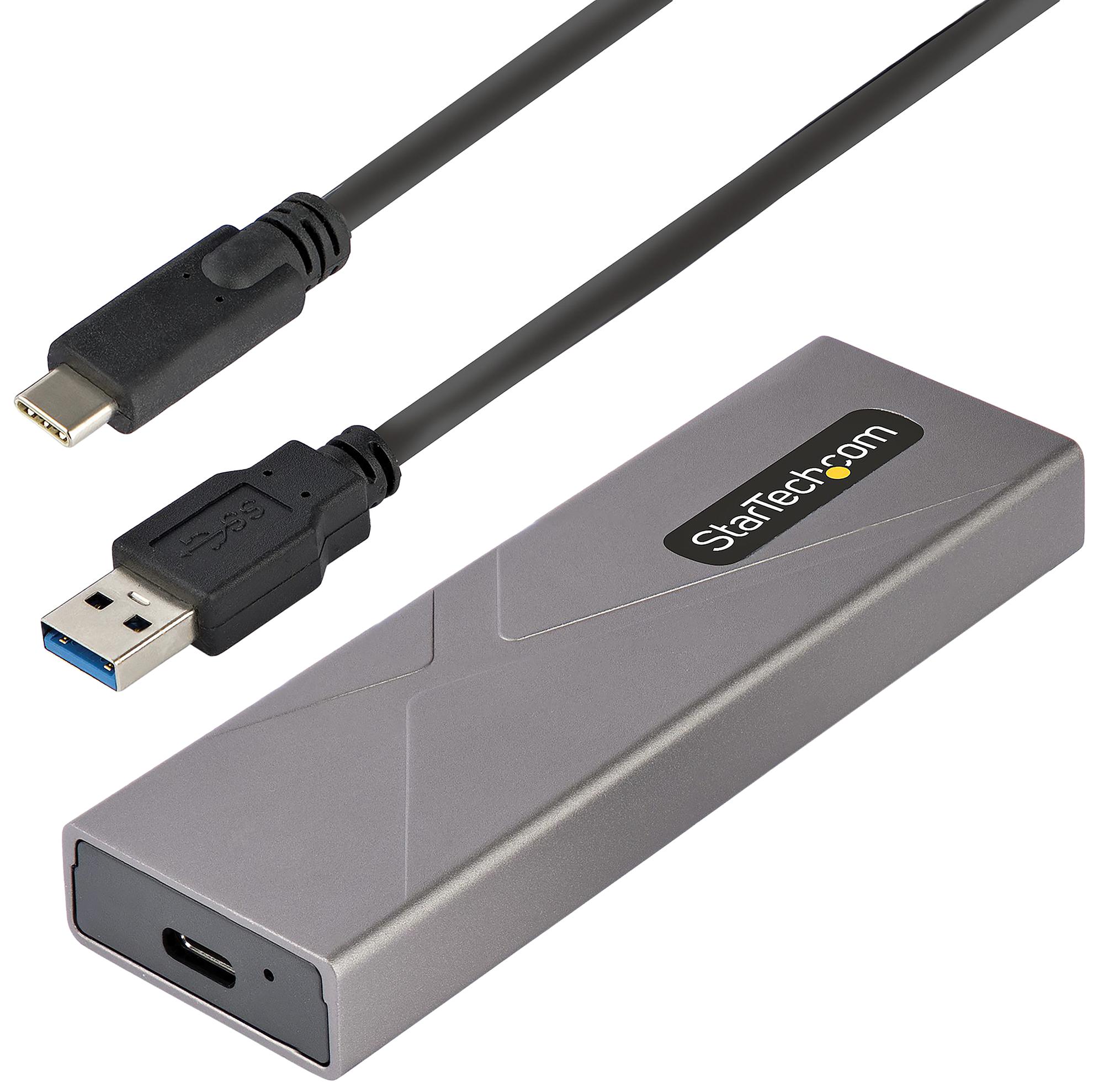 STARTECH M2 USB C NVME SATA Enclosure Tool Free USB C to M.2 SATA NVMe SSD 10 Gbps USB Powered