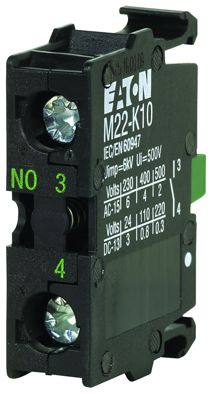 M22-K10. - Eaton Cutler Hammer - CONTACT BLOCK, 1NO, 4A | element14 Korea