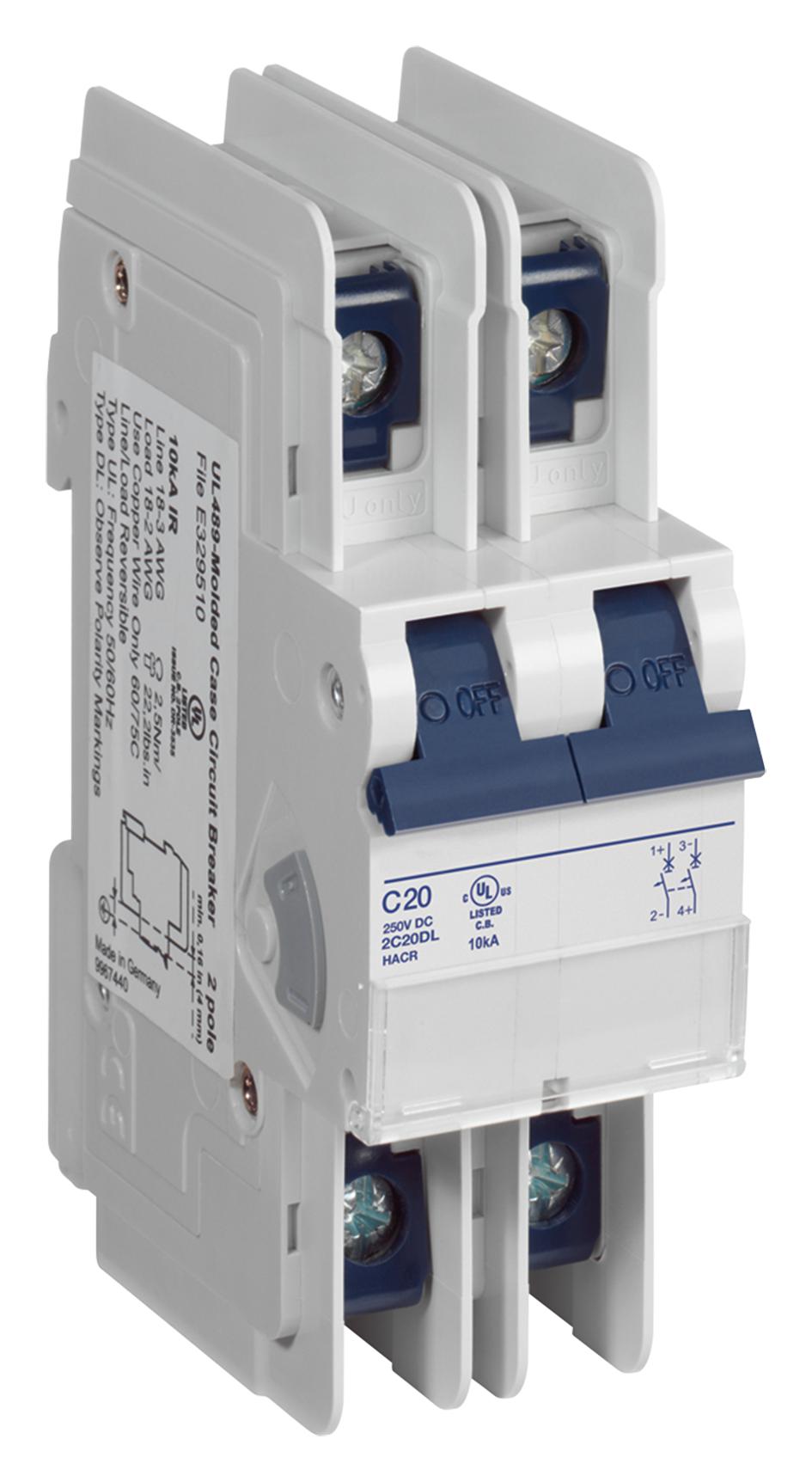 BR2D20AC Weidmuller CIRCUIT BREAKER, THERMAL 2 P element14 Korea