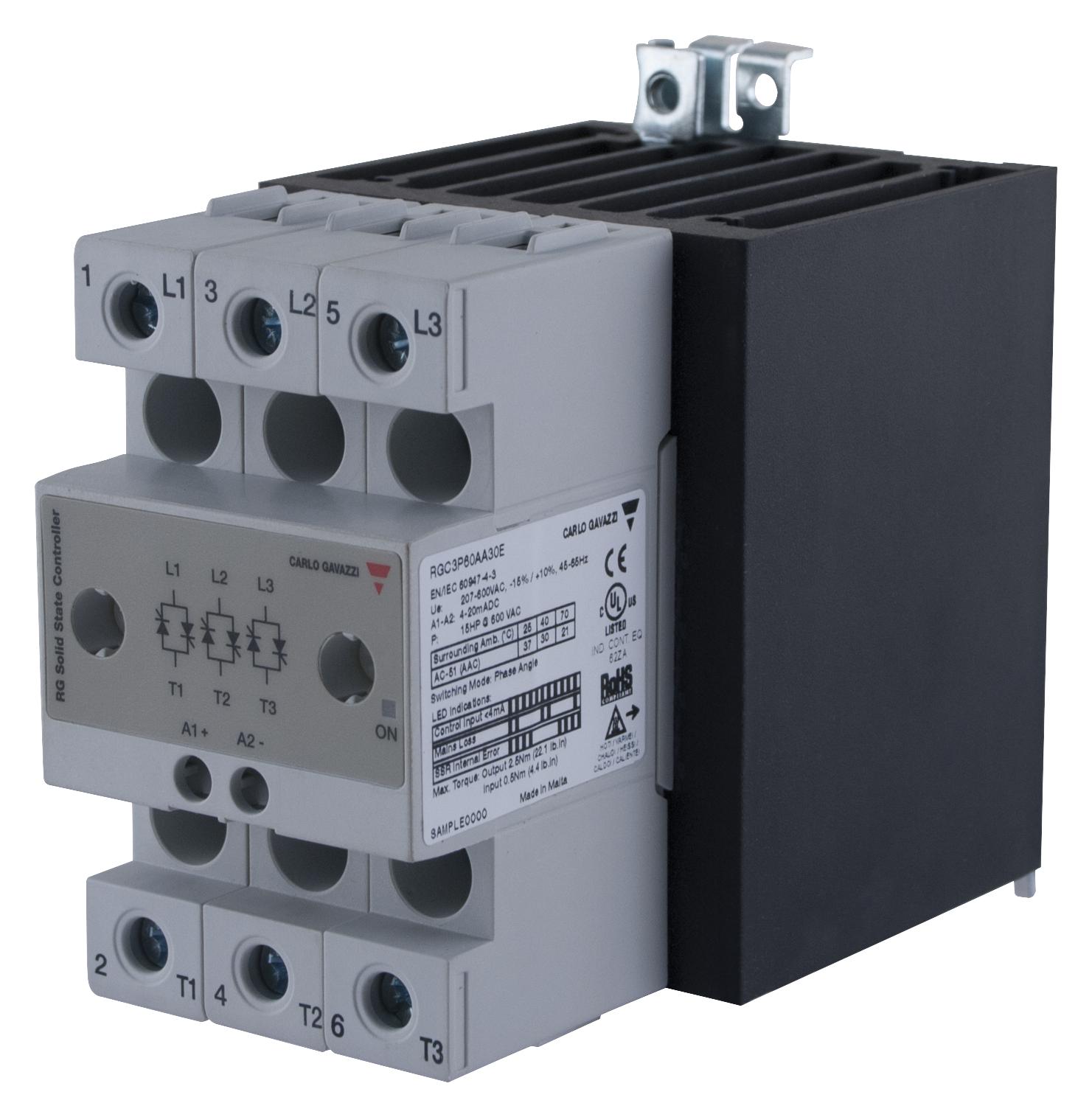 RGC3P60AA30E Carlo Gavazzi SOLID STATE CONTACTOR, 30A/180VAC660VAC