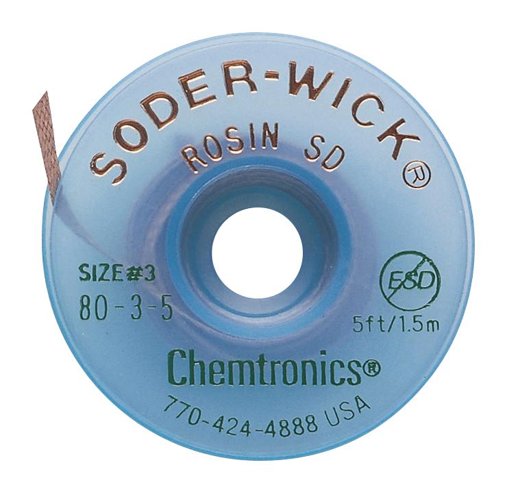80-4-10 | Chemtronics 3m Desoldering Braid, Width 2.8mm | RS