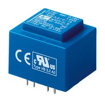 BLOCK AVB0.35/2/12 PCB Transformer, Class II, Encapsulated Safety Isolating, 2 x 115V, 2 x 12V, 350 mVA, 50Hz / 60Hz