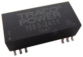 TRACO POWER TES 3-2411 Isolated Surface Mount DC/DC Converter, ITE, 2:1, 3 W, 1 Output, 5 V