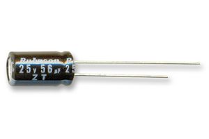 RUBYCON 25ZT220M10X12.5 Electrolytic Capacitor, Miniature, 220 µF, 25 V, ± 20%, Radial Leaded, 2000 hours @ 105°C, Polar