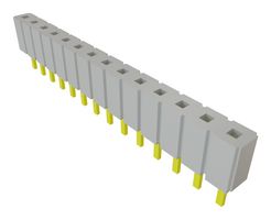 SAMTEC SLW-114-01-G-S PCB Receptacle, Square Post, Board-to-Board, 2.54 mm, 1 Rows, 14 Contacts, Through Hole Mount