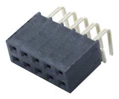 SAMTEC SSW-105-02-G-D-RA PCB Receptacle, Board-to-Board, 2.54 mm, 2 Rows, 10 Contacts, Through Hole Mount Right Angle