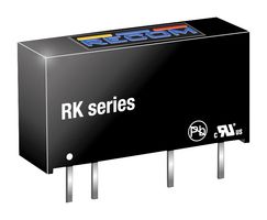 RECOM POWER RK-1215S Isolated Through Hole DC/DC Converter, Medical, SIP, 1:1, 1 W, 1 Output, 15 V