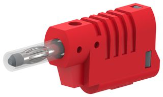 MULTICOMP PRO 76-1650 Banana Test Connector, Plug, Cable Mount, 36 A, 70 VDC, Nickel Plated Contacts, Red