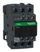 SCHNEIDER ELECTRIC LC1D38U7 Contactor, LC1D, DIN Rail, 690 VDC, 3PST-NO, 3 Pole, 25 hp