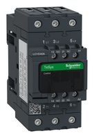 SCHNEIDER ELECTRIC LC1D40AE7 Contactor, LC1D, 40 A, DIN Rail, 600 VAC, 3PST-NO, 3 Pole, 30 hp