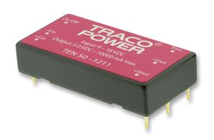 TRACO POWER TEN 50-2412 Isolated Through Hole DC/DC Converter, ITE, DIP, 2:1, 50 W, 1 Output, 12 V