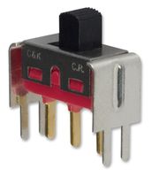 C&K COMPONENTS 1101M2S3V3QE2 Slide Switch, SPDT, On-None-On, Through Hole, 1000 Series, 6 A, 120 V