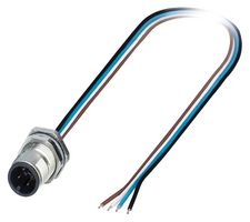PHOENIX CONTACT 1551875 Sensor Cable, M12 Plug, Free End, 4 Positions, 500 mm, 19.6 "
