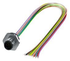 PHOENIX CONTACT 1411581 Sensor Cable, M12 Plug, Free End, 8 Positions, 500 mm, 19.6 "