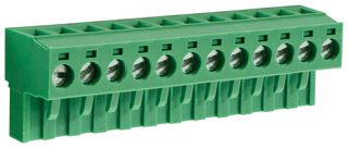 CAMDENBOSS CTBP9200/12 Pluggable Terminal Block, 5 mm, 12 Ways, 28 AWG, 14 AWG, 1.5 mm², Clamp