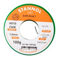 STANNOL HS10 FAIR, 1.0MM, 100G