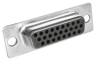 MH CONNECTORS MHHDS15-F-T-B-S D Sub Connector, HD15, High Density, Receptacle, MHHDS, 15 Contacts, DE, Solder
