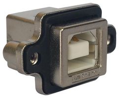 AMPHENOL COMMUNICATIONS SOLUTIONS MUSBD111M0 USB Sealed Connector, USB Type B, USB 2.0, Receptacle, 4 Position, Panel Mount, IP67