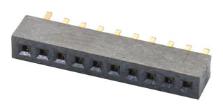 GCT BC065-10-A-L-D PCB Receptacle, Top Entry, Board-to-Board, 1 mm, 1 Rows, 10 Contacts, Through Hole Mount, BC065