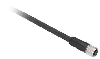 TELEMECANIQUE SENSORS XZCP29P11L2 Sensor Cable, M12 Receptacle, Free End, 8 Positions, 2 m, 6.6 ft, XZ Series