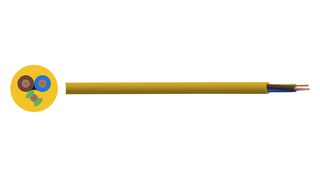 MULTICOMP PRO PP-3183Y-4MM-ARTIC YELLOW Multicore Cable, 3183A, BS 6004, Arctic Grade, Unscreened, 3 Core, 4 mm², 328 ft, 100 m
