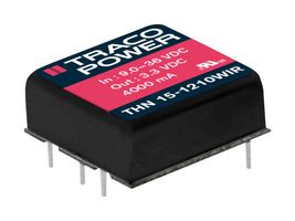 TRACO POWER THN 15-4812WIR Isolated Through Hole DC/DC Converter, Railway, DIP, 4:1, 15 W, 1 Output, 12 V