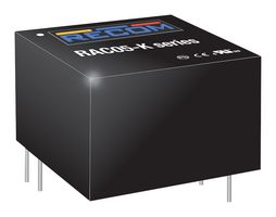 RECOM POWER RAC05-3.3SK AC/DC PCB Mount Power Supply (PSU), ITE, 1 Output, 5 W, 3.3 VDC, 1.515 A