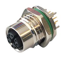 BULGIN LIMITED PXMBNI12RPF08XPCM16 Sensor Connector, Buccaneer M12 X Coding Series, M12, Female, 8 Positions, Solder Socket