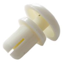 ESSENTRA COMPONENTS SR 5095W Rivet, Snap, White, Nylon, 5.2 mm Hole Dia, 6.5 mm - 7.5 mm Grip, 9 mm Dia, 2.2 mm Depth