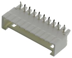 MOLEX 53426-1010 Pin Header, Wire-to-Board, 2.5 mm, 1 Rows, 10 Contacts, Through Hole Right Angle