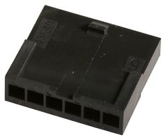 MOLEX 43640-0601 Connector Housing, Single Row, Micro-Fit 3.0 43640, Plug, 6 Ways, 3 mm