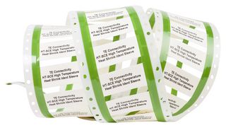 RAYCHEM - TE CONNECTIVITY HT-SCE-1K-1/8-2.0-9 Wire Marker, Heat Shrinkable Sleeve, Blank (No Legend), Fluoropolymer, White, 3.18mm x 50mm